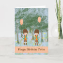 Search for boy twin birthday cards Children