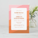 Search for pink and orange bridal shower invitations Colourful