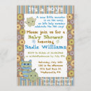 Search for little monster baby shower invitations Blue