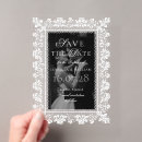 Search for black lace save the dates Black and white
