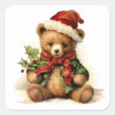 Search for christmas teddy bear stickers Vintage