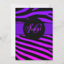 Search for zebra stripes invitations Purple