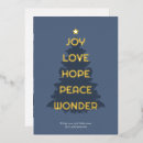 Search for peace joy and hope seasonal cards Elegant