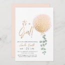 Search for balloon baby girl shower invitations Greenery eucalyptus