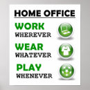 Search for funny office posters Work from home