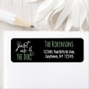 Search for black and white dog return address labels Elegant