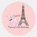 Search for pink poodle birthday party stickers Paris