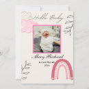 Search for boho birth announcement cards Rainbow