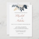 Search for navy and silver wedding invitations Fall greenery garden eucalyptus