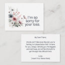 Search for condolences note cards Thinking of you