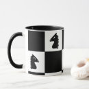 Search for chess knight mugs Black and white