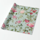 Search for red rose wrapping paper Vintage