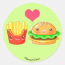 Search for hamburger and fries stickers Burgers