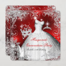 Search for red white quinceanera invitations Princess