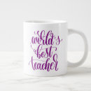 Search for teacher jumbo mugs World's best teacher