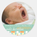 Search for baby birth stickers Retro