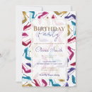 Search for stiletto birthday invitations Glitter