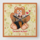 Search for teddy bear clocks Vintage
