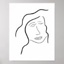 Search for abstract woman face art Minimalist line