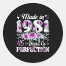 Search for 45th birthday stickers 45 year old