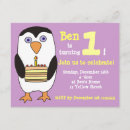 Search for penguin 1st birthday invitations Cute