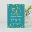 Search for teal 50th birthday invitations Fiftieth birthday party