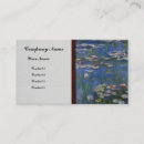 Search for water lily business cards Monet