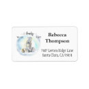 Search for polar bear return address labels Winter baby shower