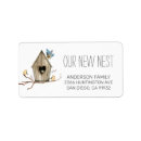 Search for birdhouse return address labels New home