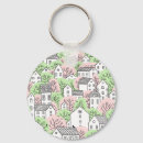 Search for city key rings Illustration