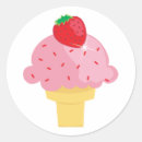 Search for ice cream cone stickers Strawberry
