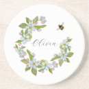 Search for flower drawing coasters Watercolor