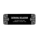 Search for black lace return address labels Black and white
