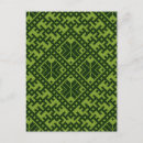 Search for geometric pattern postcards Green