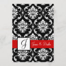 Search for monogram damask red invitations Formal