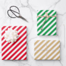 Search for red green striped christmas wrap wrapping paper Modern
