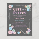 Search for cute as a button invitations Pastel