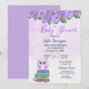 Search for purple owl baby shower invitations Girls