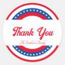 Search for red white blue thank you stickers 4th of july