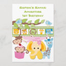 Search for adventure 1st birthday invitations Giraffe