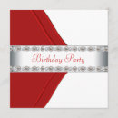 Search for elegant 95th birthday invitations Red
