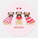 Search for valentine dog stickers Pug
