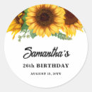 Search for sunflower birthday stickers Rustic