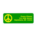 Search for peace sign return address labels Yellow