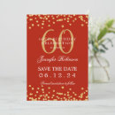 Search for womans red 60th birthday invitations Gold
