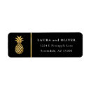 Search for gold pineapple return address labels Elegant