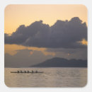 Search for outrigger canoe Sunset