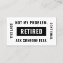 Search for retirement business cards Retiree