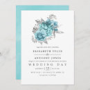 Search for aqua and silver wedding invitations Chic