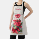 Search for poinsettia aprons Christmas flowers